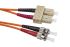 RS PRO ST to SC Duplex Multi Mode OM2 Fibre Optic Cable, 50/125μm, Orange, 1m