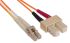 RS PRO LC to SC Duplex Multi Mode OM1 Fibre Optic Cable, 62.5/125μm, Orange, 3m
