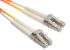 RS PRO LC to LC Duplex Multi Mode OM1 Fibre Optic Cable, 62.5/125μm, Orange, 10m