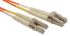 RS PRO LC to LC Duplex Multi Mode OM2 Fibre Optic Cable, 50/125μm, Orange, 2m