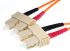 RS PRO SC to SC Duplex Multi Mode OM2 Fibre Optic Cable, 50/125μm, Orange, 1m