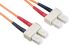 RS PRO SC to SC Duplex Multi Mode OM2 Fibre Optic Cable, 50/125μm, Orange, 10m
