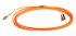 RS PRO LC to ST Simplex Multi Mode OM1 Fibre Optic Cable, 62.5/125μm, Orange, 5m