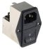 Schurter C14 IEC-Steckerfilter Stecker mit 2-Pol Schalter 5 x 20mm Sicherung, 250 V ac / 10A, Tafelmontage /