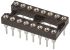 TE Connectivity, Economy 800 2.54mm Pitch Vertical 16 Way, Through Hole Stamped Pin Open Frame IC Dip Socket, 3A