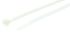 HellermannTyton Cable Tie, Outside Serrated, 200mm x 4.6 mm, Natural Polyamide 6.6 (PA66), Pk-100