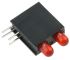 Dialight LED Anzeige PCB-Montage Rot 2 x LEDs THT Rechtwinklig 4-Pins 60 ° 2,2 V