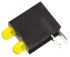 PCB LED indikátor barva Žlutá Pravý úhel Průchozí otvor 2 LED 60° 2,4 V Dialight