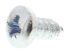 RS PRO Bright Zinc Plated Steel Pan Head Self Tapping Screw, N°8 x 3/8in Long 9.5mm Long