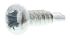 RS PRO Bright Zinc Plated Steel Self Drilling Screw No. 6 x 1/2in Long x 13mm Long