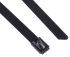 RS PRO Cable Tie, Roller Ball, 360mm x 7.9 mm, Metallic Polyester Coated Stainless Steel, Pk-100