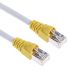 Telegartner Cat6a Male RJ45 to Male RJ45 Ethernet Cable, S/FTP Shield, Grey LSZH Sheath, 2m