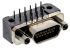 Glenair D-Sub konnektor, fatning, 15-Polet, MWDM Serien, 2.54mm benafstand, Retvinklet, Hulmontering, Lodde