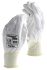BM Polyco Polyflex White Nylon General Purpose Work Gloves, Size 8, Medium, Polyurethane Coating