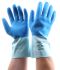 BM Polyco Taskmaster Blue Chemical Resistant Latex Work Gloves, Size 9, Large