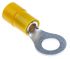 RS PRO Insulated Ring Terminal, M6 Stud Size, 4mm² to 6mm² Wire Size, Yellow