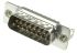 Amphenol L717DS 15 Way Through Hole D-sub Connector Plug, 2.77mm Pitch, with 4-40 UNC, Threaded Insert