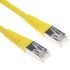 Roline Yellow Cat6 Cable, S/FTP, Male RJ45/Male RJ45, Terminated, 20m