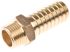 Nito Straight Brass Hose Connector, 1/2 in R Male