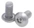 RS PRO Plain Button Stainless Steel Tamper Proof Security Screw, M3 x 6mm