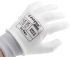BM Polyco Dyflex White Dyneema Cut Resistant Work Gloves, Size 9, Large, Polyurethane Coating