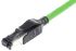 HARTING Cat5 Ethernet Cable Straight, RJ45 to Straight RJ45, U/FTP Shield, Green PVC Sheath, 3m
