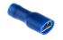 Terminal de lengüeta hembra aislado de color Azul RS PRO de crimpar, 6.35 x 0.8mm, 1.5mm² → 2.5mm², long. 22.2mm, de