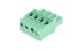 Phoenix Contact 5.08mm Pitch 4 Way Pluggable Terminal Block, Plug, Cable Mount, Screw Down Termination
