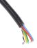 RS PRO Multicore Data Cable, 0.055 mm², 4 Cores, 30 AWG, Unscreened, 100m, Black Sheath