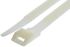 RS PRO Cable Tie, Double Locking, 132mm x 9 mm, Natural Nylon, Pk-100