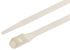 RS PRO Cable Tie, Double Locking, 360mm x 9 mm, Natural Nylon, Pk-100