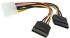 RS PRO SATA Power x 2 to Male LP4 Cable, 120mm