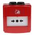 Pulsador de alarma por rotura de cristal Rojo KAC para Exterior, 97.5mm x 93 mm x 71 mm