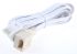 RS PRO Male BT to Female BT Telephone Extension Cable, White Sheath, 3m