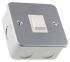 RS PRO Lichtschalter 1-teilig Metallverkleideter Schalter, 2-polig, 1 Wege Grau IP 20 20A