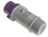 Scame IP44 Purple Cable Mount 3P Industrial Power Plug, Rated At 16A, 20 → 25 V