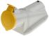 Scame IP44 Yellow Wall Mount 2P + E Right Angle Industrial Power Socket, Rated At 32A, 110 V
