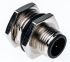 TE Connectivity Circular Connector, 4 Contacts, Panel Mount, M12 Connector, Plug, Male, IP67, M12 Series