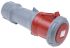 MENNEKES, PowerTOP Plus IP67 Red Cable Mount 3P + E Industrial Power Socket, Rated At 64A, 400 V