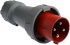 MENNEKES, PowerTOP Plus IP67 Red Cable Mount 3P + E Industrial Power Plug, Rated At 125A, 400 V