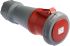 MENNEKES, PowerTOP Plus IP67 Red Cable Mount 3P + N + E Industrial Power Socket, Rated At 125A, 400 V