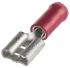 TE Connectivity PIDG FASTON .250 Red Insulated Female Spade Connector, Receptacle, 6.35 x 0.81mm Tab Size, 0.3mm² to