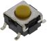 IP64 Black Button Tactile Switch, SPST 50 mA @ 24 V dc 0.8mm Through Hole