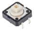 Ivory Plunger Tactile Switch, SPST-NO 50 mA @ 24 V dc 3mm Through Hole