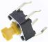Yellow Plunger Tactile Switch, SPST 50 mA @ 24 V dc 3mm Through Hole