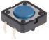 Interruptor táctil tipo Émbolo, Azul, contactos SPST-NA 4.3mm, Pasante