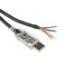 FTDI Chip Male RS232 USB to Unterminated Cable, USB 2.0, 1.8m