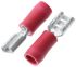 JST FVDDF Red Insulated Female Spade Connector, Receptacle, 4.75 x 0.5mm Tab Size, 0.25mm² to 1.65mm²