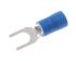 JST Crimp Spade Connector, 1mm² to 2.6mm², 16AWG to 14AWG, 4mm Stud Size Vinyl, Blue