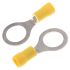 JST, FV Insulated Ring Terminal, M12 (1/2) Stud Size, 2.6mm² to 6.6mm² Wire Size, Yellow